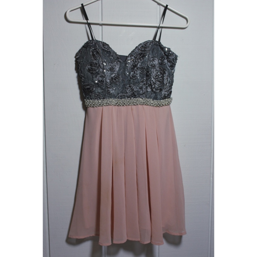 Macy’s Pink and Grey Formal Dress